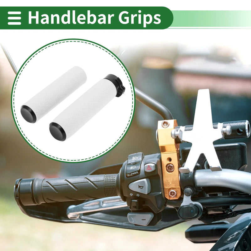 Motorcycle 25mm Hand Grips Cover Handlebar Grips TPU White