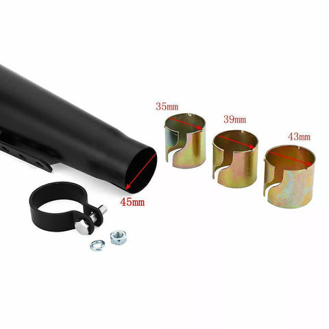 Harley Racer Cafe 2 x Universal Motorcycle Exhaust Pipe Muffler Silencer
