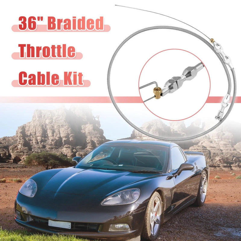 Chevrolet LS Swap 36" Braided Throttle Cable Kit (1997-2007)