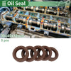 Oil Seal 30x45x12mm FKM Rubber High Pressure Brown 5 Pcs