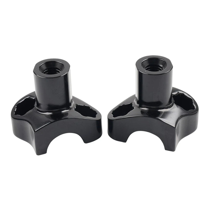 Harley Dyna Sportster Softail 2" Straight Handlebar Risers Black (2000-2023)