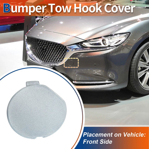 Mazda 6 Atenza (2013-2021) Silver Tone Front Bumper Tow Hook Cover