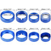 Chevy Silverado / GMC Sierra 8 x Blue AC Radio Knob Covers (2014-2018)