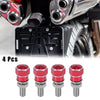 4pcs Universal Motorcycle License Plate Frame Bolts Screw CNC Aluminum Red