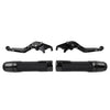 Suzuki GSXS125 Black Extendable Brake Clutch Levers Grips Set (2017-2023)