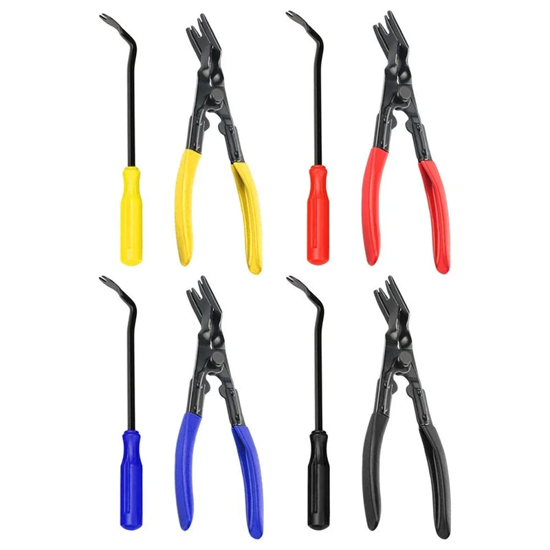 Car Panel Clip Pliers and Fastener Removal Tool with Rubber Buckle Driver