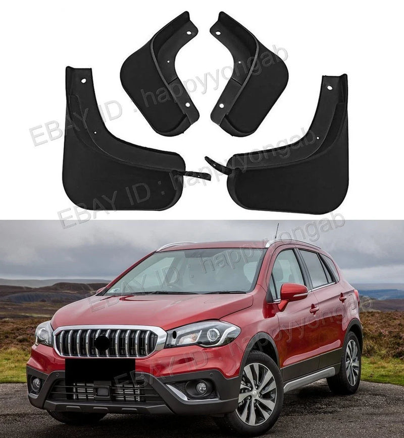 Suzuki S-Cross Splash Guards & Fender Covers 4 x Mud Flaps (2014-2022)