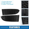 Dodge Journey 2011-2020 Black Front Fog Light Cover Grille (Set of 2)