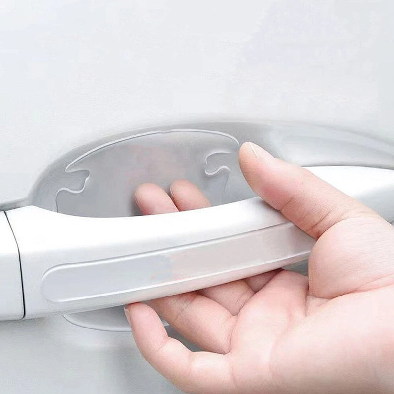 Cars 8pcs Clear Car Door Handle Bowl Stickers Anti-Scratch Protectors
