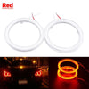 Universal 70MM DRL Fog Headlights 2 x COB Angel Eyes Halo Ring LED Light