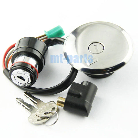 Suzuki GN125 Fuel Gas Cap, Ignition Key Switch, Seat Lock (1982-2001)