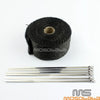 Car Black Pipe Wrap Exhaust Turbo Heat Manifold Header 2"