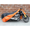 XXXL Black Orange Motorcycle Cover Outdoor Waterproof Rain Dust UV Protector