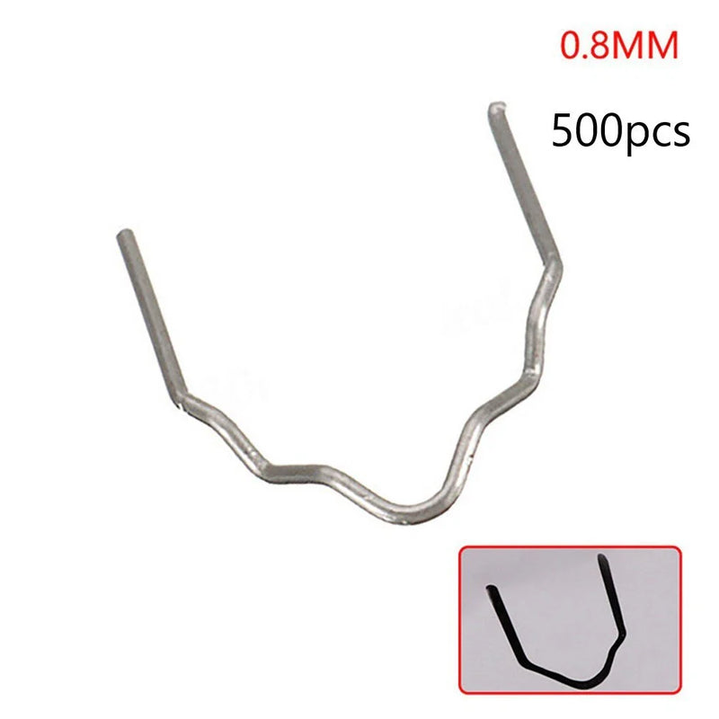 Hot Stapler Staple / 0.8mm / 500Pcs Pre-cut Silver Stainless Steel V Style
