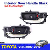 Interior Door Handle BK/CH Pair L+R Fits Toyota Vios Yaris 4D Sedan 2007-12 D06