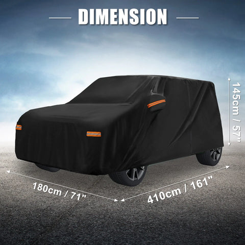 Kia Soul (2009-2024) Black Waterproof 210D-PU Oxford Car Cover