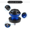 Motorcycles Aluminum Alloy Blue Black 1 Pair Swingarm Spools 6mm M6x1.0