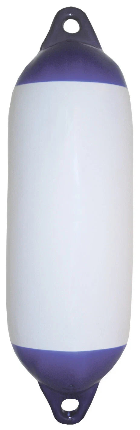 Heavy Duty Boat Fender Mooring White/Blue End PVC 600mm x 180mm