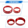 Ford F150 (2021-2023) Red 4 x AC Audio Volume Tune Switch Knob Rings
