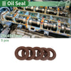 Oil Seal FKM Rubber 25x45x7mm High Pressure Brown 5 Pcs