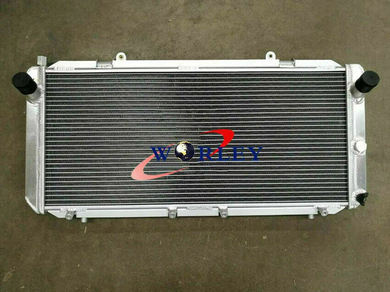 Toyota MR2 SW20 Aluminum Radiator + Fans + Black Hose Kit (1990-1997)
