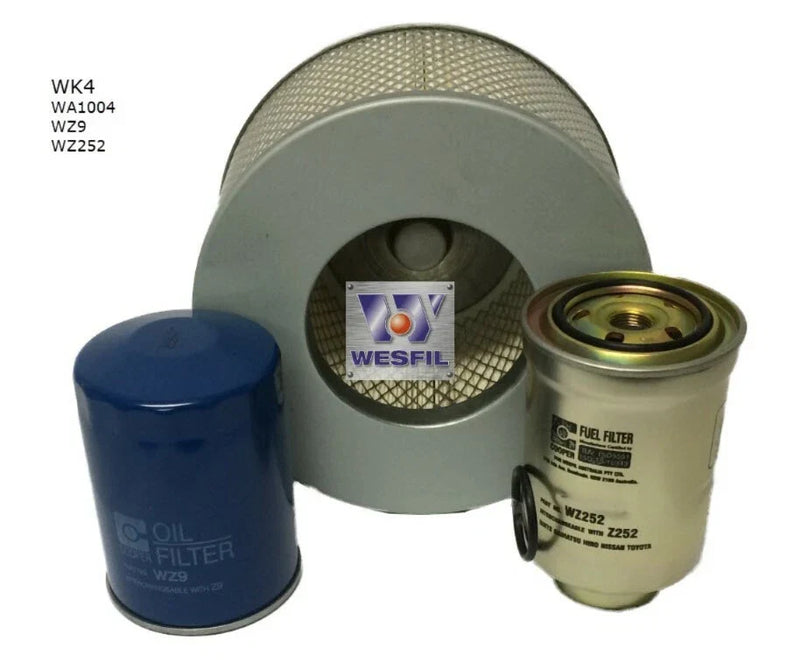 TOYOTA HILUX LN147 LN152 LN167 LN172 3.0L WESFIL FILTER SERVICE KIT