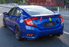 Honda Civic 4DR Sedan RS Blue Painted Spoiler Wing (2016-2021)