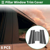 BMW X6 Carbon Fiber Black 8 Pcs Door Pillar Window Trim (2002-2013)
