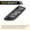 Jeep JL JLU Gladiator (2018-2024) Black Front Hood Air Outlet Vent Cover