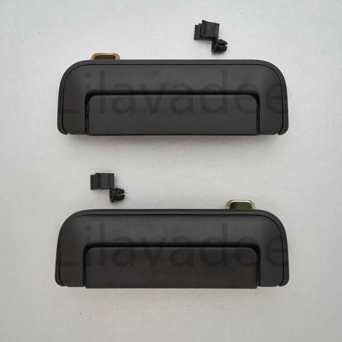 Mitsubishi Triton L200 MK Strada Black Outside Door Handle Outer Pair (1996-2006)