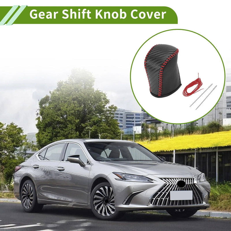Lexus RX300 2015-2022 Black Carbon Fiber Red Car Gear Shift Knob Cover