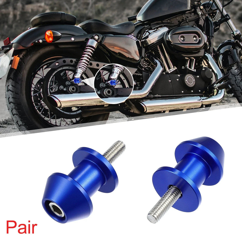 Yamaha 1 Pair 6mm M6x1.0 Blue Swing Arm Spools Sliders Stand