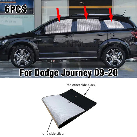 Dodge Journey Side Window Interior Privacy Sunshade 6pcs (2009–2020)