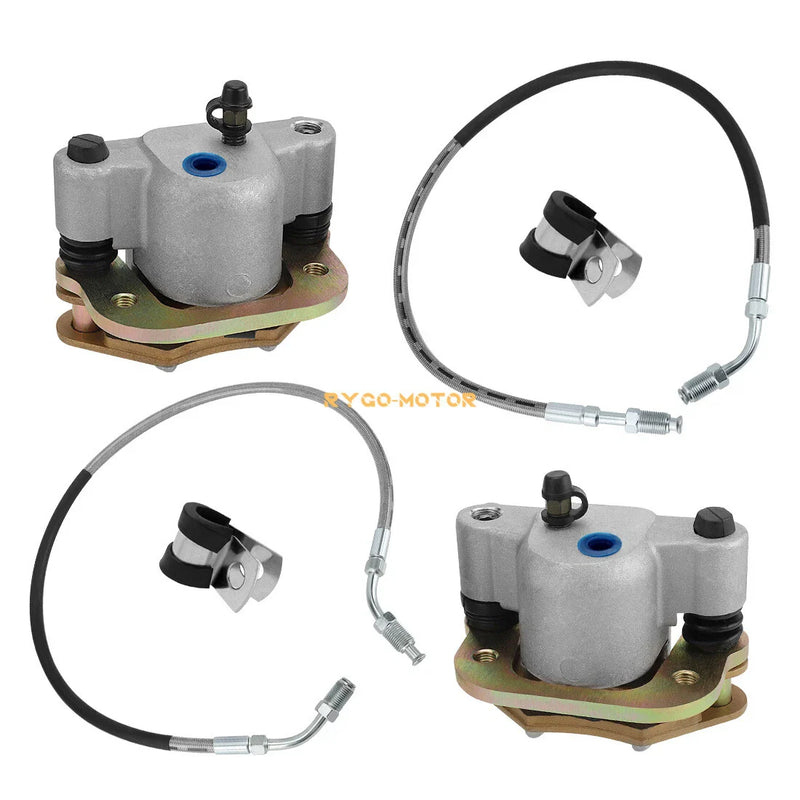 Polaris Trail Boss 250 2 x Front Brake Calipers & Hose Lines (1988–1991)