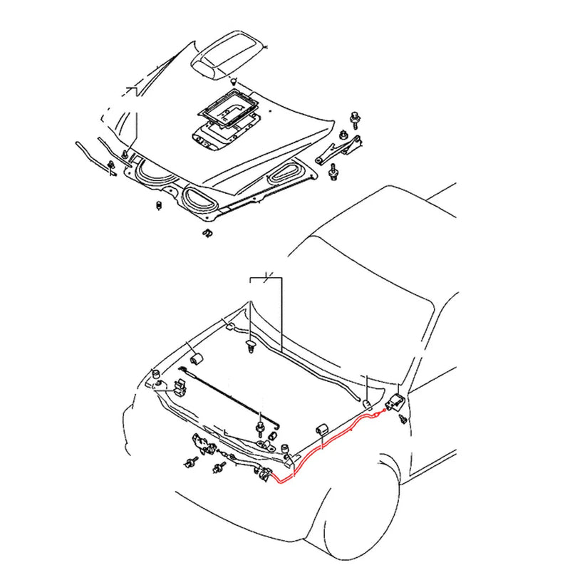 Mitsubishi Triton Colt L200 Strada 1996-2006 Bonnet Release Cable
