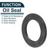 Make Model Oil Seal Rotary Shaft Seal NBR Rubber 45x70x5mm Black 5 Pcs