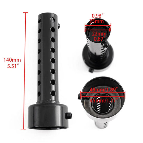 Motorcycles 48mm Black Universal Motorcycle Exhaust Can Silencer Muffler
