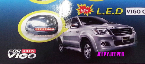 Toyota Hilux Fortuner Innova MK6 MK7 Vigo Chrome Mirror Cover LED (05-14)