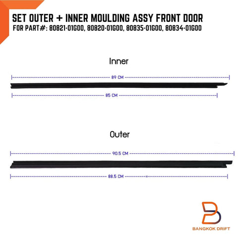 Nissan Navara D21 Front Door Weatherstrip Seal (1987-1996)