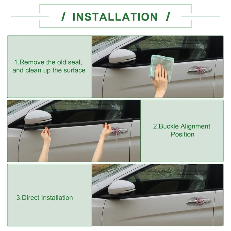 Honda Civic (1996-2000) Black 4 x Weatherstrip Window Seal