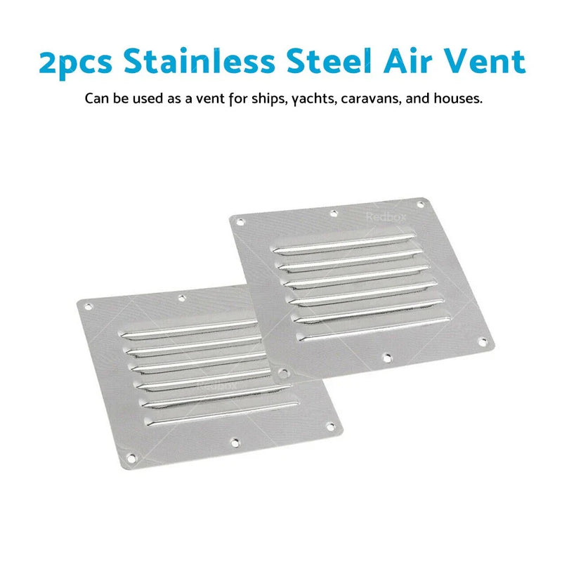Caravan Boat Home Stainless Steel Rectangular Air Vents