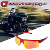 Motorcycle Riding Goggles Red Lens Red Black Frame