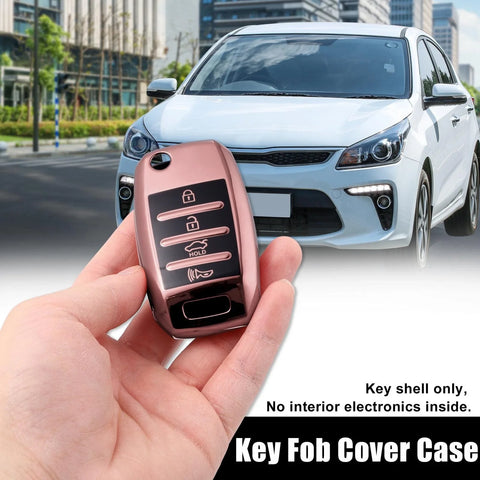 Kia Optima, Soul (2013-2018, 2015-2018) Pink TPU Key Fob Cover Case