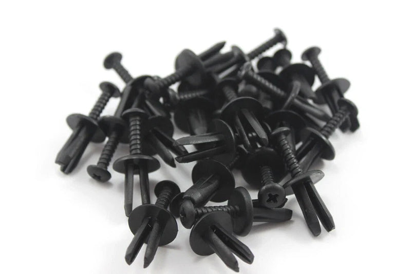 25x Plastic Screw Rivet Scrivet m8 8mm Bike Trim Liner Bumper Panel Interior