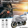 Universal Motorcycles Motorcycle Cover 86.61x37.4x23.62 Waterproof 420D-PU Silver
