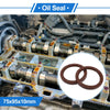Oil Seal 75x95x10mm Brown 2 x Seal Ring Rotary Shaft Seal