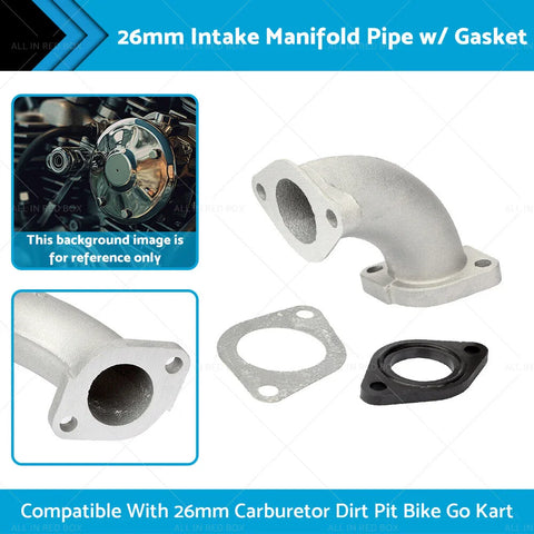 Dirt Pit Bike Go Kart 26mm Intake Manifold Pipe & Gasket