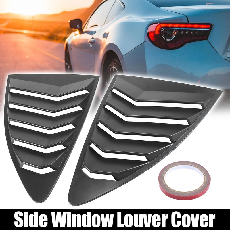 Toyota 86 1 Pair Rear Side Window Louvers Cover Matte Black (2013–2021)