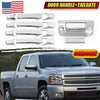Chevy Silverado GMC Sierra Chrome Door Handle Covers & Tailgate Trim (2008-2014)