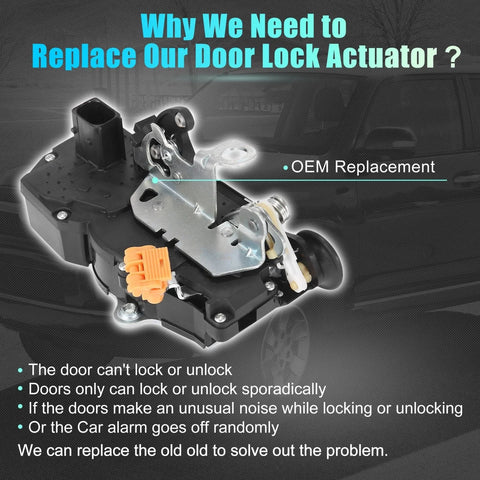 Cadillac Chevrolet Door Lock Actuator Motor Rear Right
